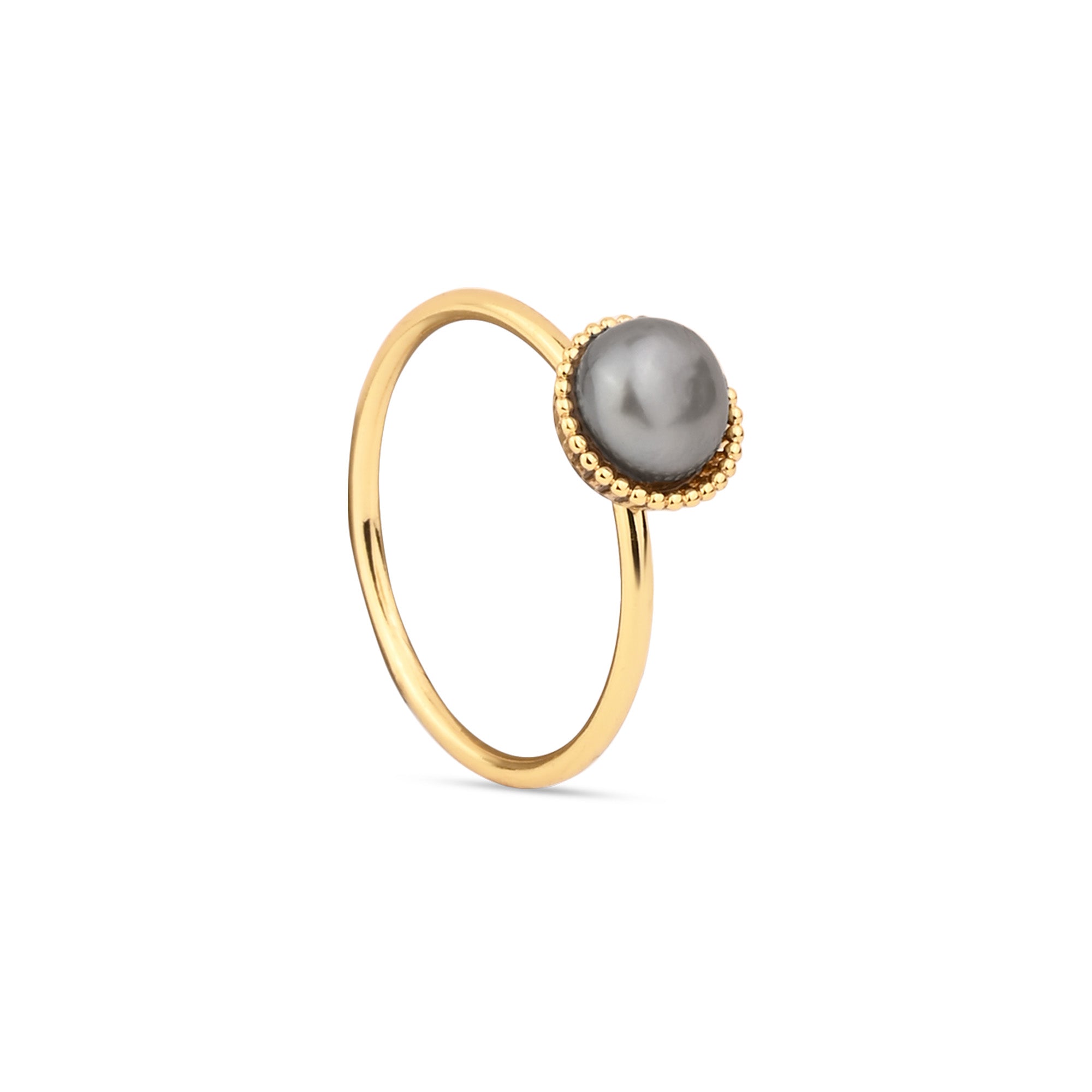 22K Gold Women's Ring With Pearl - 235-GR3713 in 3.450 Grams